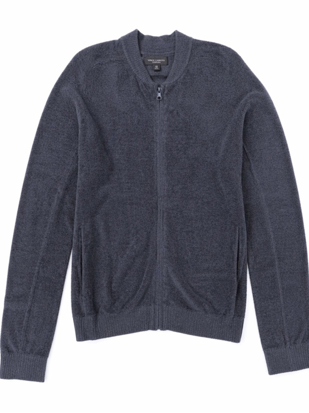Barefoot Dreams CozyChic Jacket Ultra Lite Bomber Full Zip Blue Gray Size 12 14 - Picture 4 of 14